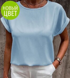 Літня блузка футболка вільного крою "Moment" | Новий колір 42-44, 46-48, 50-52