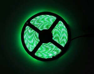 LED Стрічки (3528) Green - Зелений довжина 5м Лід (відеоогляд)