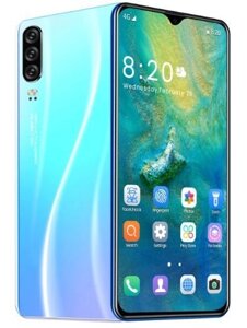 Смартфон P38pro розумний телефон Android 8 + 128G 10 ядер face id і сканер відбитків пальців світло блакитний