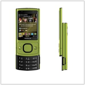 Телефон-слайдер Nokia 6700s зелений з металевим корпусом англійською