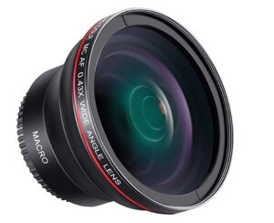 Ширококутний об'єктив (макрозйомка) Neewer 58MM 0.43x Professional HD для Canon EOS Rebel
