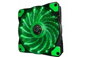 Вентилятор Кулер Frime, LED-підсвітка зелений 120 мм molex+3пін