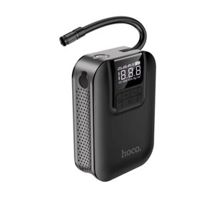 Компресор автомобільний HOCO Breeze Portable Smart Air Pump S53 портативний насос з дисплеєм 2500 Мач ліхтарик