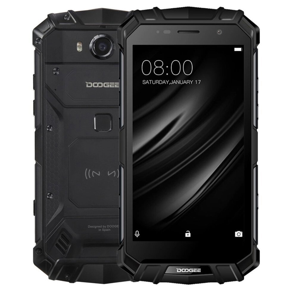 Захищений Смартфон Doogee S60 Lite black Gorilla Glass 5 8-ядерний процесор акккумулятор 5580 мАг Клас захисту IP68 - вибрати