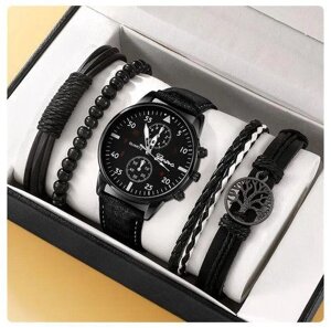 Чоловічий наручний годинник GENEVA + набір браслетів Чоловічий кварцовий годинник