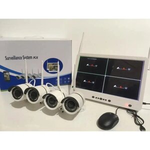 Реєстратор + набір з 4 камер DVR KIT LCD 13' 1304 WiFi 4ch