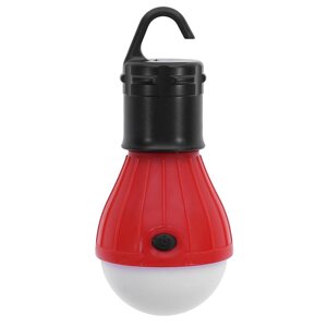 Світлодіодний кемпінг-ліхтар лампа для кемпінгу з карабином 3 режими на батареях ААА червоний