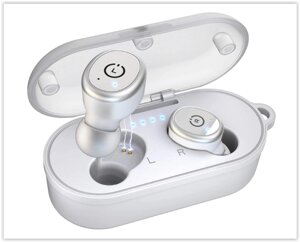 Бездротові навушники TOZO T10 (MB2) Bluetooth 5.0 з чохлом Водонепроникні навушники TWS білі