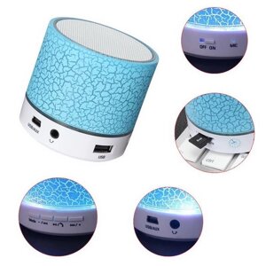 Колонка Bluetooth music mini speaker 520 mAh, SD card, Fm радио голубая