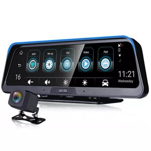 Смарт -реєстратор відео з потоком 4G ADAS, 10 дюймів, Android, GPS -навігацією, FHD, 1080p,