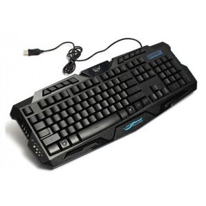 Дротова ігрова клавіатура USB світлодіодна LED-підсвітка M200 (чорна, ручна розкладка)