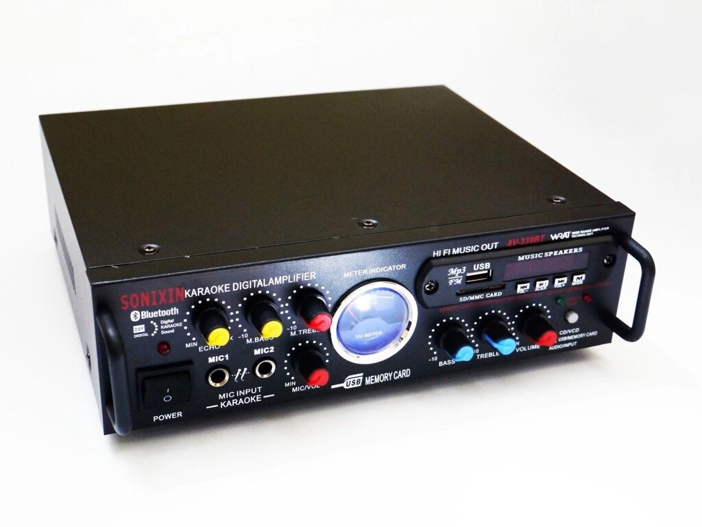 Підсилювач звуку Sonixin AV-339BT + USB + Fm + Mp3 + КАРАОКЕ + Bluetooth від компанії Магазин "Astoria-gold" - фото 1