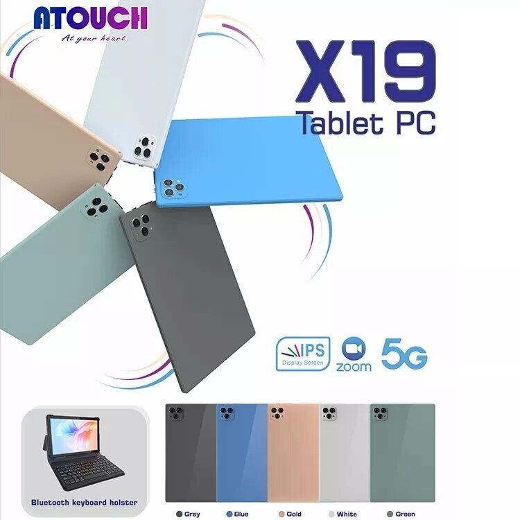 Планшет ATOUCH X19 + чохол — клавіатура 10,1-дюймовий Android 12,0 дві SIM-карти, 6 ГБ + ПЗП 256 ГБ, від компанії Магазин "Astoria-gold" - фото 1