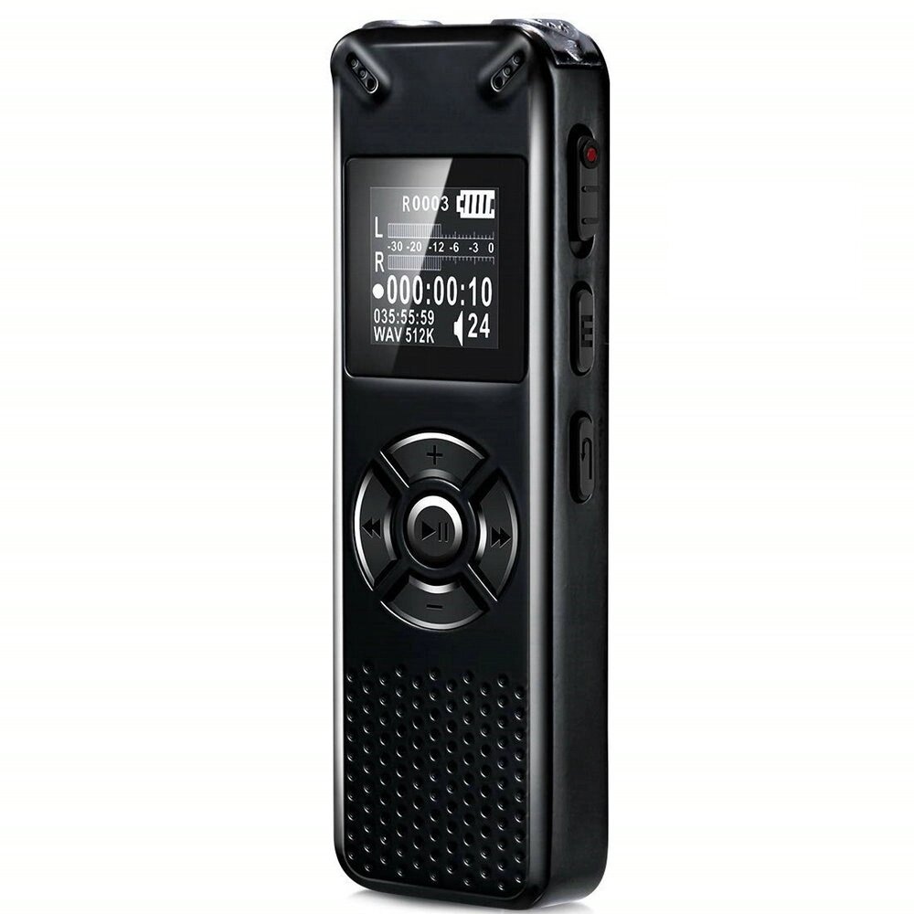 Портативний диктофон V91 Dual Mic Stereo голосова активація із шумозаглушенням HD Запис MP3-плеєр від компанії Магазин "Astoria-gold" - фото 1