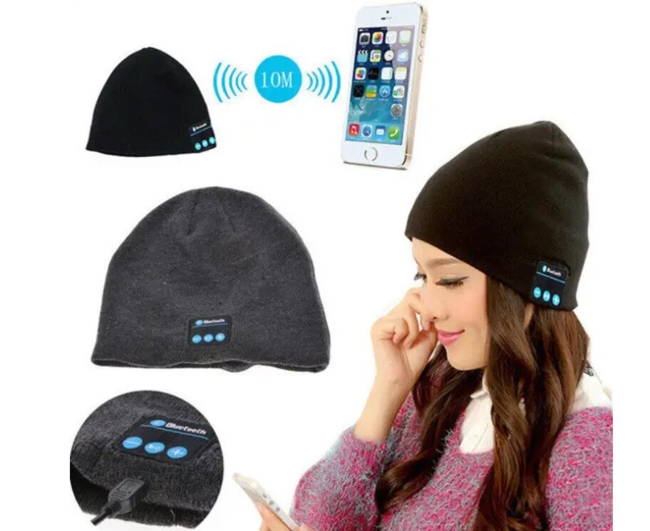 Портативний капелюх з навушниками Bluetooth SPS капелюх BT Black від компанії Магазин "Astoria-gold" - фото 1