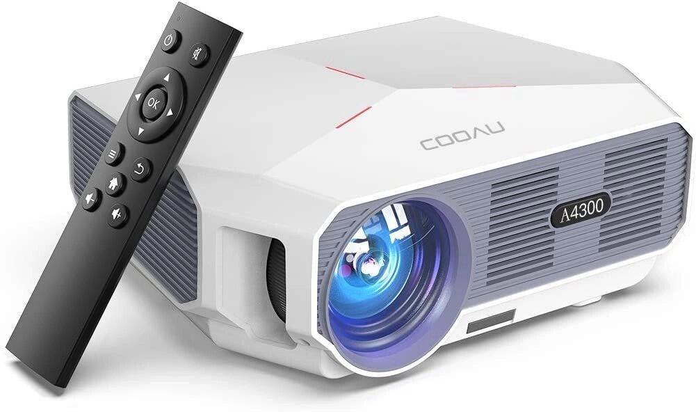 Проектор COOAU 5500 люмен, екран 1080P і 200 дюймів з динаміками Hi-Fi від компанії Магазин "Astoria-gold" - фото 1