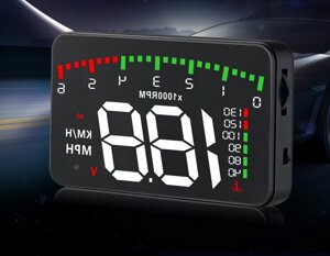 Проектор, Проекція пріладової панелі на лобове скло автомобіля OBD2-X5 HUD A900 спідометр (універсальний)