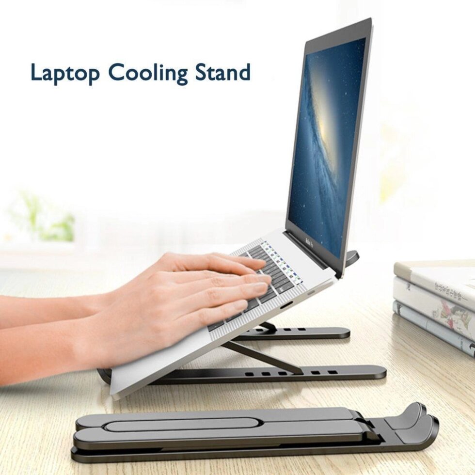 Регульований складний стенд для ноутбука Laptop Stand, Тримач для таблетки. Пластик від компанії Магазин "Astoria-gold" - фото 1