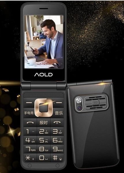 Розкладний телефон H-mobile Dual Black з подвійним екраном і гучний звуком від компанії Магазин "Astoria-gold" - фото 1