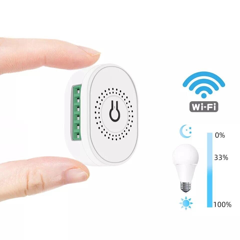 Розумний вимикач світла Tuya DIY Mini Wi-Fi Smart LED-димер перемикач світла від компанії Магазин "Astoria-gold" - фото 1