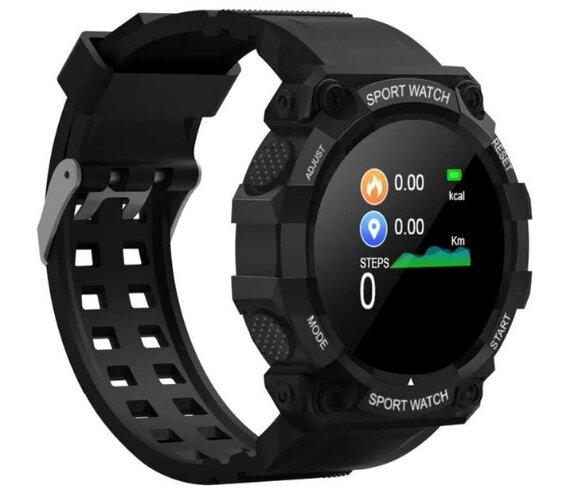 Розумний водонепрникний годинник з Bluetooth FD68s Black круглий сенсорний смарт-браслет від компанії Магазин "Astoria-gold" - фото 1