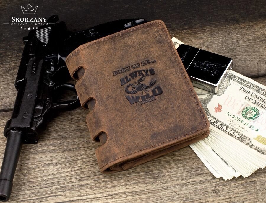 Шкіряний темно-коричневий гаманець для чоловіків Always Wild код 177 від компанії Магазин "Astoria-gold" - фото 1