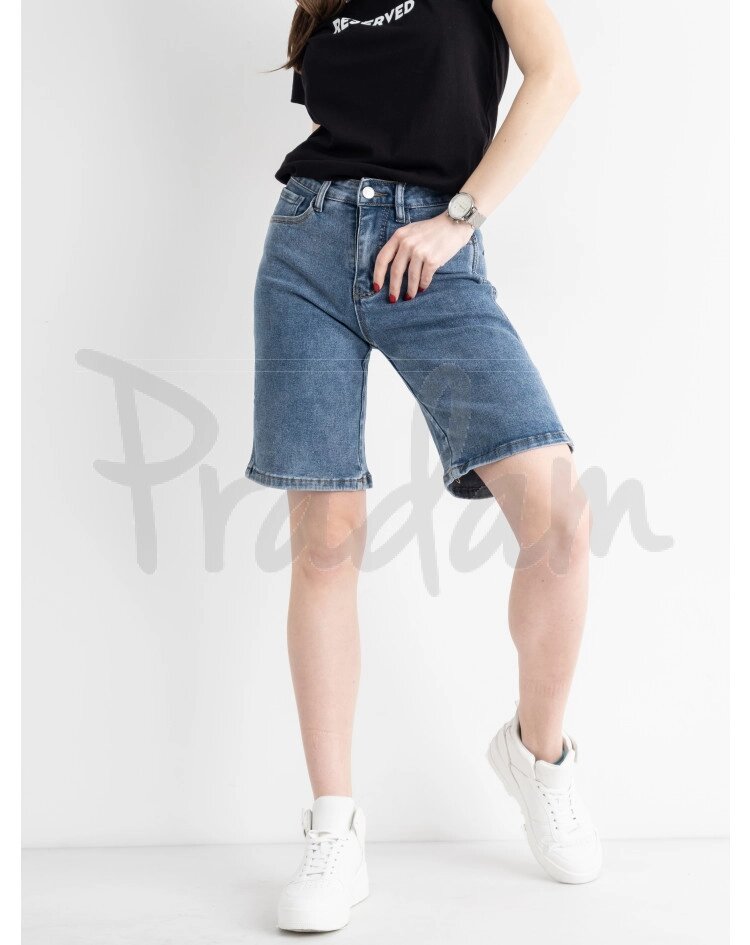 Шорти жіночі джинсові New Jeans 3028 стрейчеві блакитні розмір 25-30 Н від компанії Магазин "Astoria-gold" - фото 1