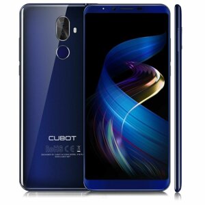 Смартфон Cubot X18 Plus blue оригінал безрамковий екран 5,99д подвійна камера 20 і 2Мп Фронтальна камера 13 Мп