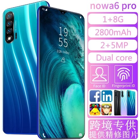 Смартфон Nowa 6 pro 1/8 GB 6,3-дюймовий HD-екран на 3 камери синій від компанії Магазин "Astoria-gold" - фото 1