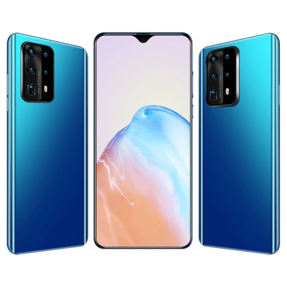 Смартфон P40 Pro Dual Sim Blue на Android з 7,5-дюймовим екраном від компанії Магазин "Astoria-gold" - фото 1