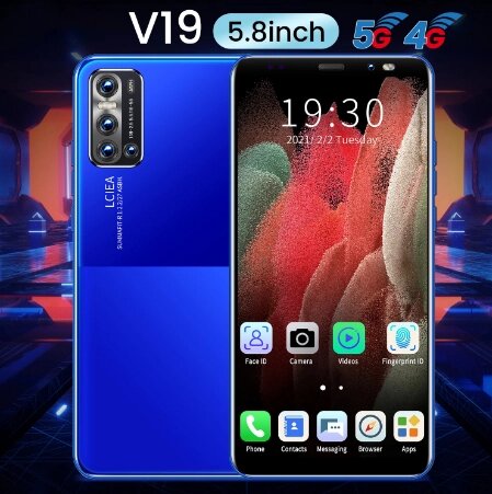 Смартфон V19 blue 64 ГБ 5.8 екран 4800 mAh Android 10.0 blue від компанії Магазин "Astoria-gold" - фото 1