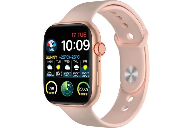 Смартгодинник Smart Watch I8 Pro Max Bluetooth водонепроникний із можливістю телефонних дзвінків рожевий від компанії Магазин "Astoria-gold" - фото 1