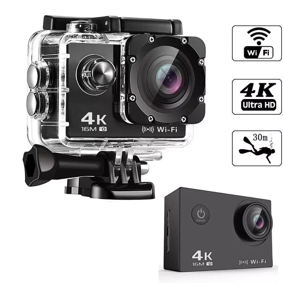 Спортивна камера Eken H9R V2.0 4K Wi-Fi водонепроникна від компанії Магазин "Astoria-gold" - фото 1