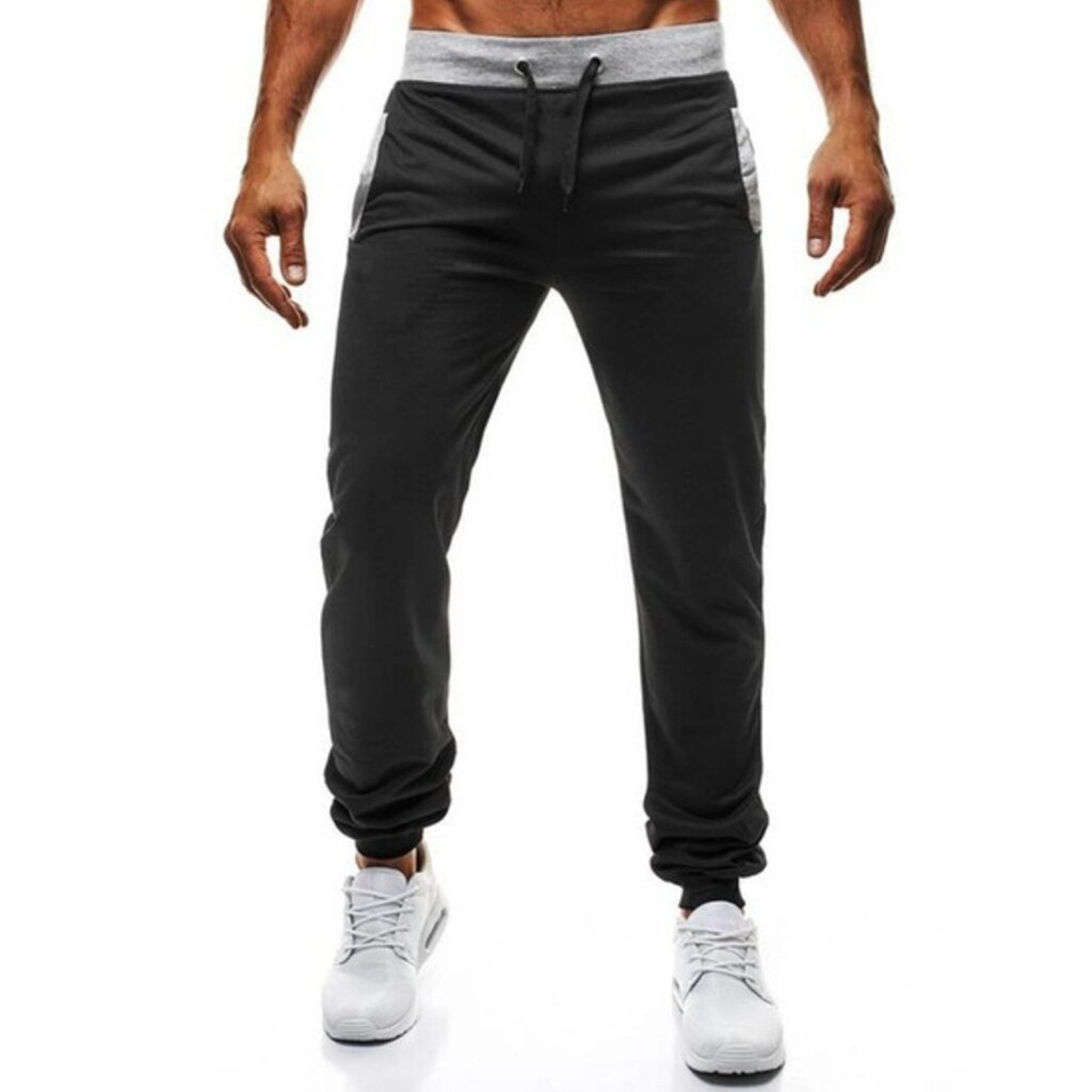 Спортивні чоловічі чорні штани джогери розміри M-XXL від компанії Магазин "Astoria-gold" - фото 1