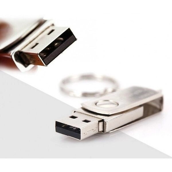 Сталева USB флешка 2.0 із захистом від вологи на 32Гб від компанії Магазин "Astoria-gold" - фото 1
