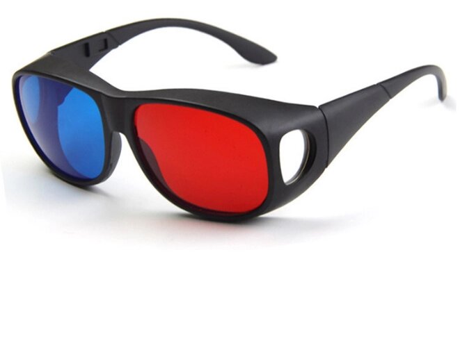Стерео-окуляри 3D (анагліфніе) пластик, червоно-сині (111) від компанії Магазин "Astoria-gold" - фото 1