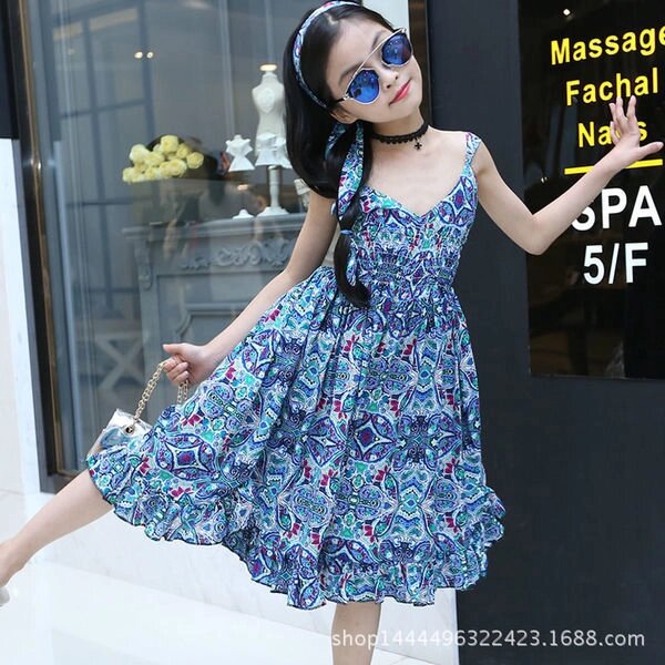 Сукня дитяча синє абстракція код: 16333 від компанії Магазин "Astoria-gold" - фото 1