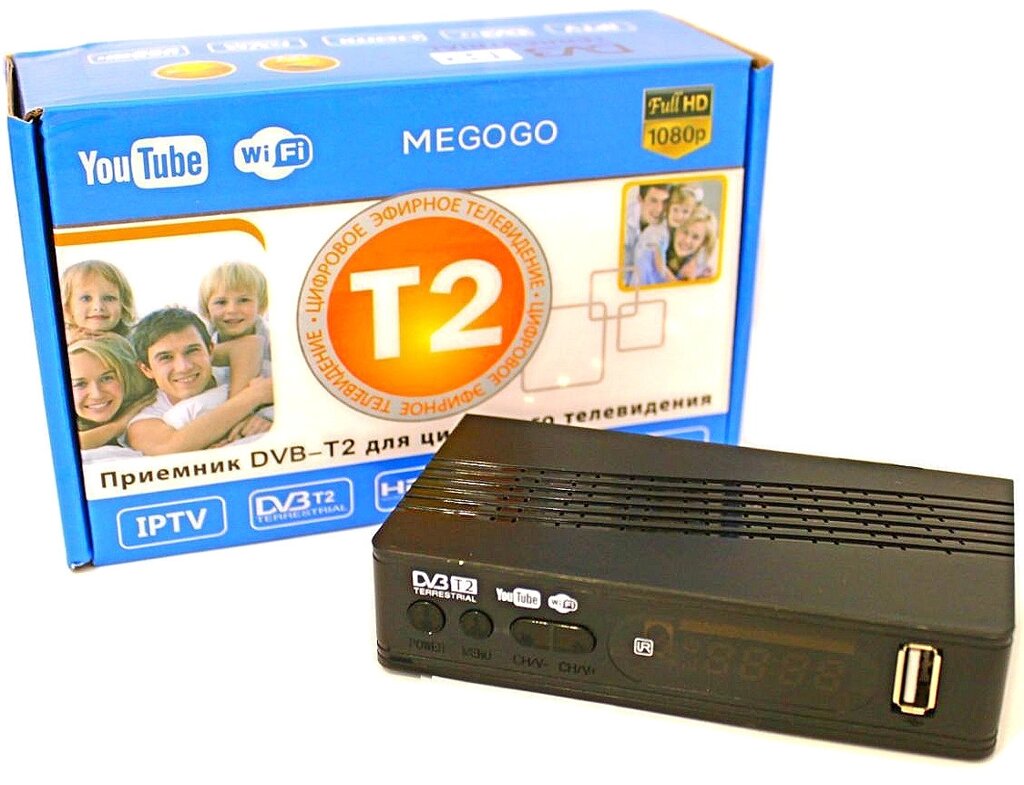 Т2 Тюнер DVB-T2 MEGOGO SMALL з підтримкою wi-fi адаптера від компанії Магазин "Astoria-gold" - фото 1