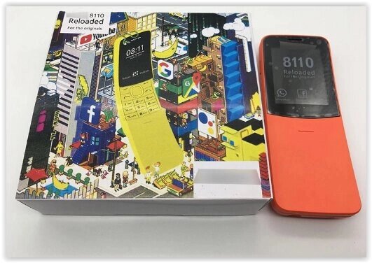 Телефон Nokia 8110 Bluetooth 4.0 1500 мА·ч на 2 SIM помаранчевий від компанії Магазин "Astoria-gold" - фото 1