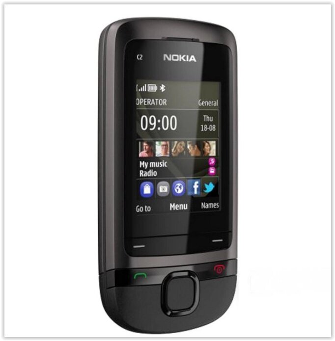 Телефон- слайдер  Nokia C2-05 чёрный на английском від компанії Магазин "Astoria-gold" - фото 1