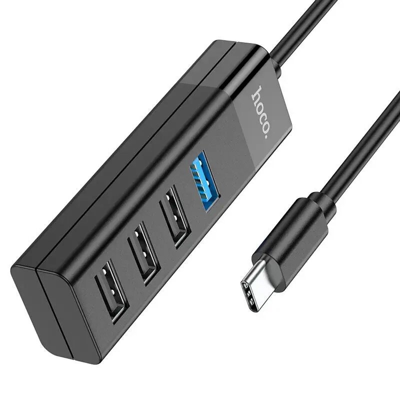 Type-C хаб 4-в-1 "HB25 Easy mix" Type-C на USB3.0+USB2.0*3USB HUB підтримка накопичувача до 1Tb від компанії Магазин "Astoria-gold" - фото 1