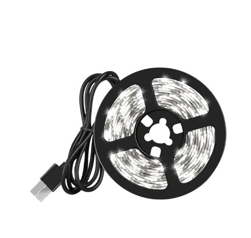 USB LED-стрічка для повербанка Юсб світильник із самоклейною стрічкою 5 м білий від компанії Магазин "Astoria-gold" - фото 1