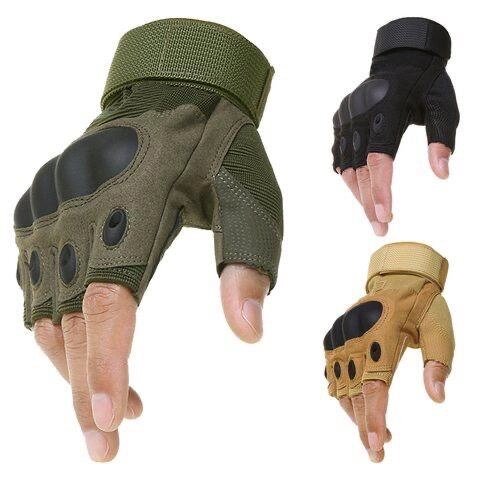 Військові рукавички без пальців - це кемпінг, армія, захисні, полювання на хакі від компанії Магазин "Astoria-gold" - фото 1