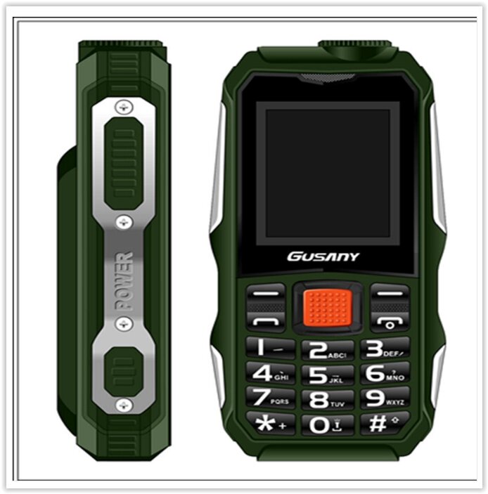 Захищений Мобільний телефон Rover Guslny H700 зелений Акумулятор 2800mA! Водостійкий, ударостійким від компанії Магазин "Astoria-gold" - фото 1