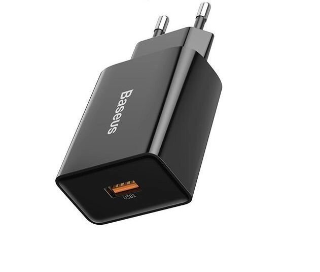 Зарядний Baseus Quick charger USB 18W EU black від компанії Магазин "Astoria-gold" - фото 1