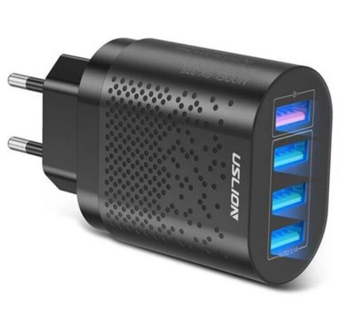 Зарядний пристрій для телефона USLION 4 USB-порти 3 A швидка зарядка від компанії Магазин "Astoria-gold" - фото 1