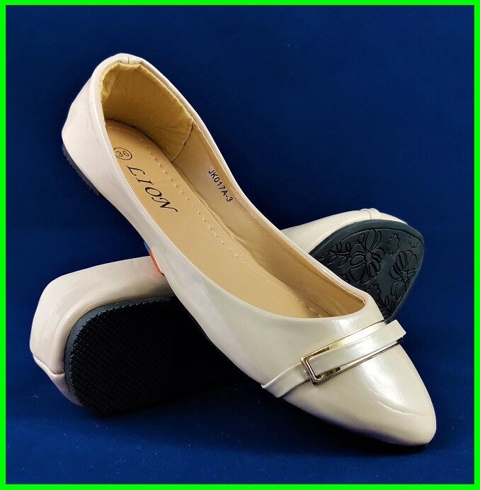 .Жіночі Балетки Білі Мокасини Туфлі (розміри: 36,37,38,39,41) - 17А-3 від компанії Магазин "Astoria-gold" - фото 1