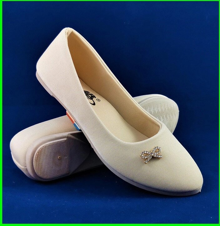 .Жіночі Балетки Білі Мокасини Туфлі (розміри: 37,38,40,41,42) - 150 від компанії Магазин "Astoria-gold" - фото 1