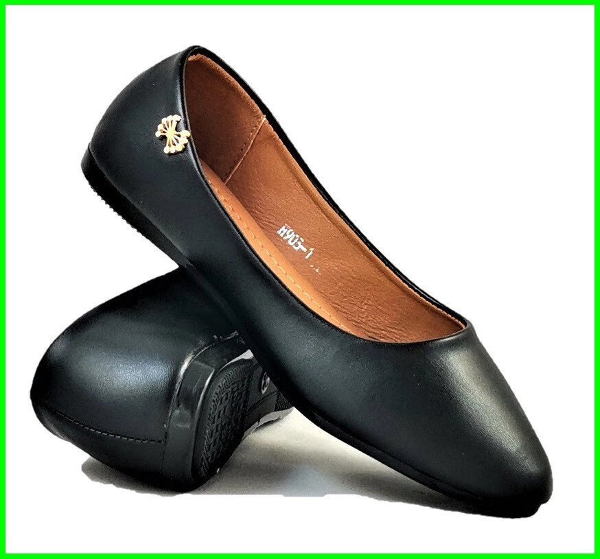 Жіночі Балетки Чорні Мокасини Туфлі (розміри: 36,37,38,39,40) — 03-1 від компанії Магазин "Astoria-gold" - фото 1