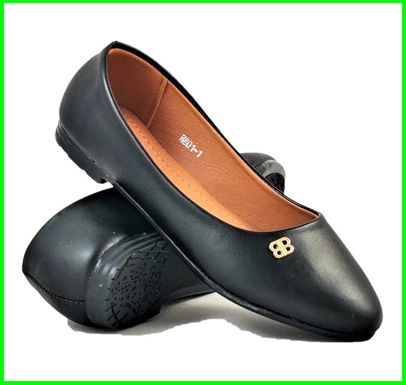 Жіночі Балетки Чорні Мокасини Туфлі (розміри: 36,37,38,39,40,41) — 01-1 від компанії Магазин "Astoria-gold" - фото 1